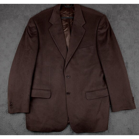 Louis Dell Olio Brown 100% Italian Cashmere Coat Blazer Jacket Mens Size 42R